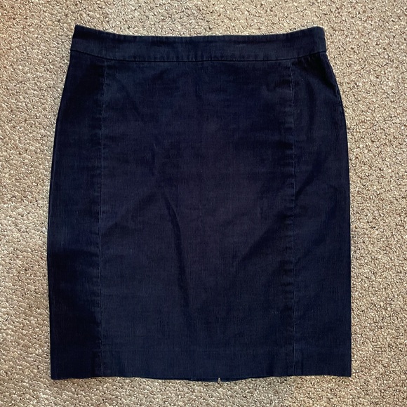 J.Crew Pencil Skirt Women's Size 6 Black 98% Cotton Stretch Ribbed - Picture 7 of 10